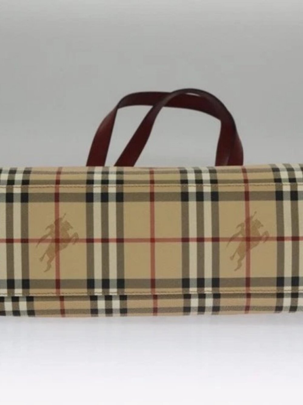 BURBERRY Nova Check Tote Bag PVC Beige Auth - Picture 5 of 15